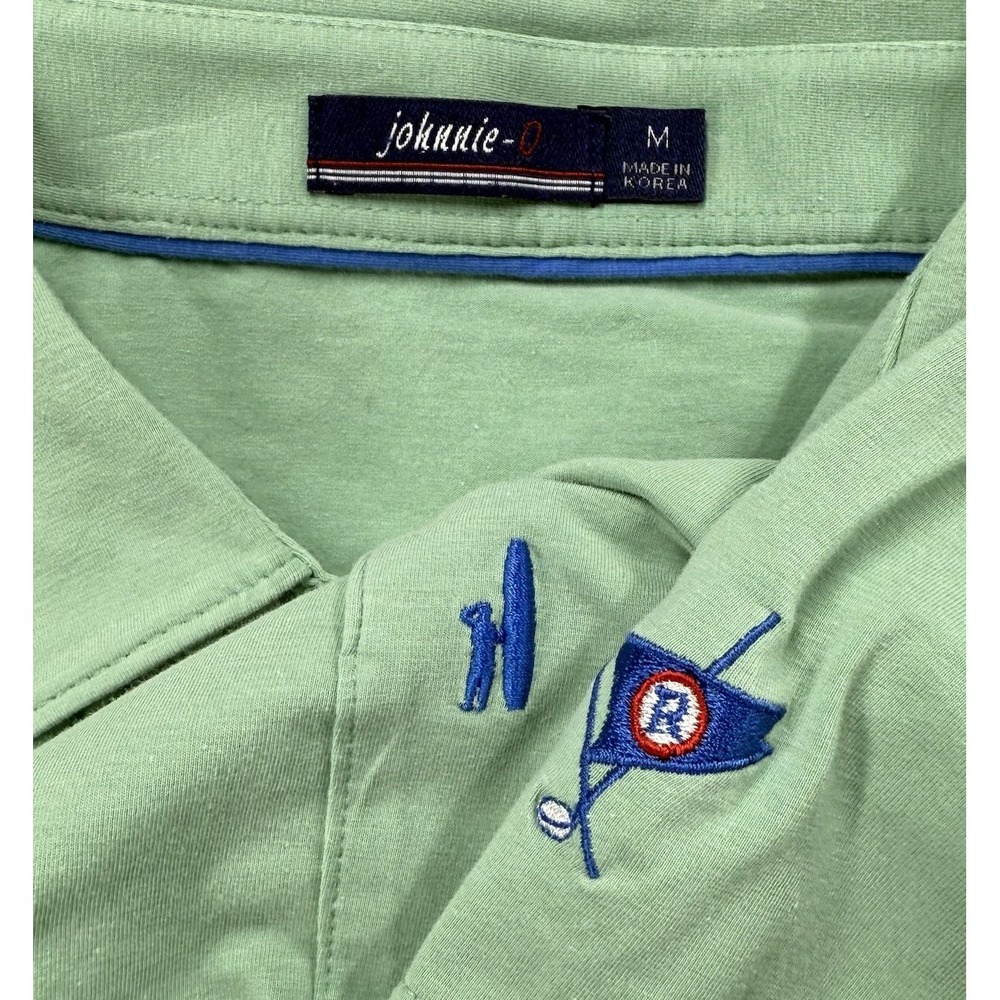 Vintage Johnnie-O Hanging Out Polo Shirt‎ Mens M Green Short Sleeve
